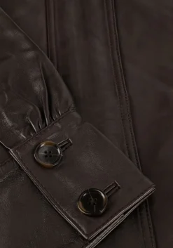 bruine dante6 leren jas kyrilo cropped leather jacket