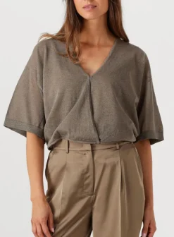 bruine dante6 top revel metallic cardigan