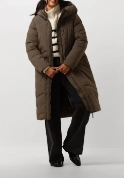 bruine elvine gewatteerde jas eliza