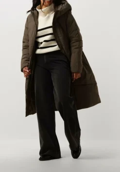 bruine elvine gewatteerde jas eliza