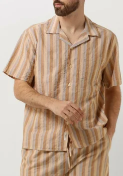 bruine forét casual overhemd otter seersucker ss shirt
