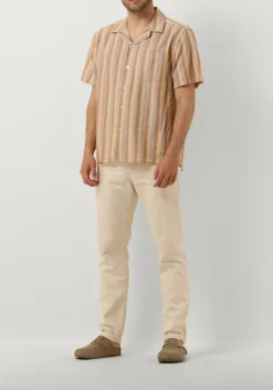 bruine forét casual overhemd otter seersucker ss shirt