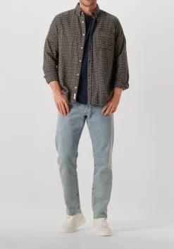 bruine forét casual overhemd creek flannel shirt