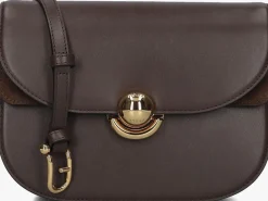 bruine furla schoudertas sfera s crossbody round