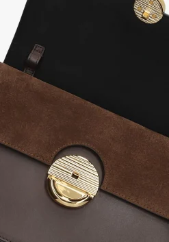 bruine furla schoudertas sfera s crossbody round