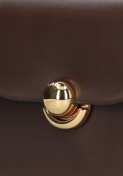 bruine furla schoudertas sfera s crossbody round