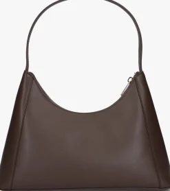 bruine furla schoudertas diamante s shoulder bag