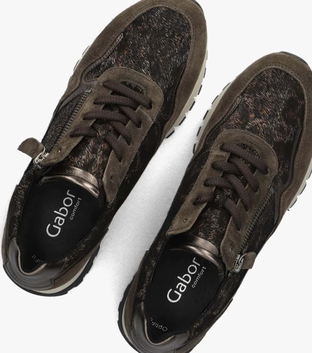 bruine gabor lage sneakers 378