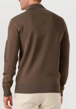 bruine genti trui turtle 3 button ls