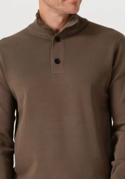 bruine genti trui turtle 3 button ls