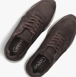 bruine greve lage sneakers walker 7288