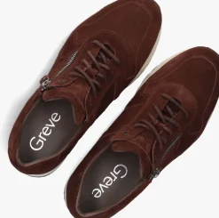 bruine greve lage sneakers haarlem k