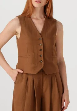 bruine herskind gilet double up vest