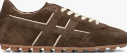 bruine hogan lage sneakers h693 allacciato h