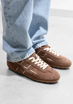 bruine hogan lage sneakers h693 allacciato h