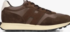 bruine hogan lage sneakers h601 allacciato h patch