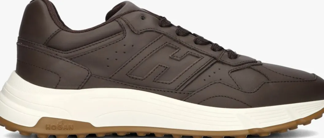 bruine hogan lage sneakers hyperlight allacciato h