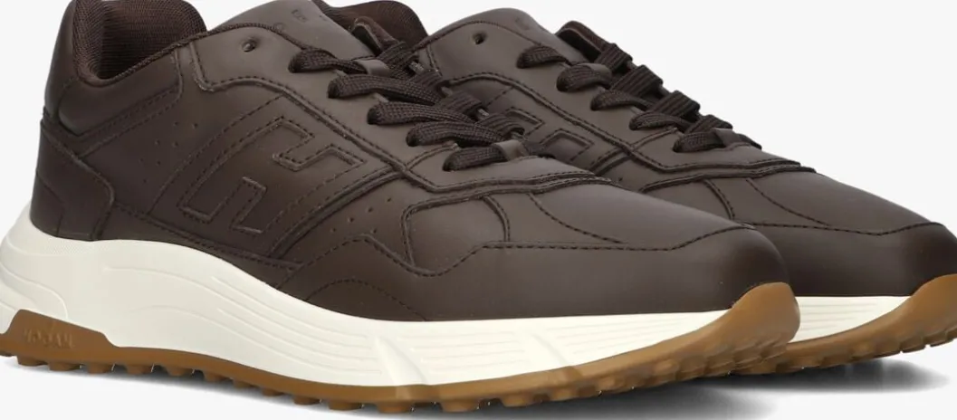 bruine hogan lage sneakers hyperlight allacciato h