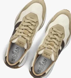 bruine hogan lage sneakers h601 allacciato