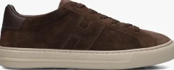 bruine hogan lage sneakers h691 allacciato h