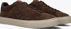 bruine hogan lage sneakers h691 allacciato h
