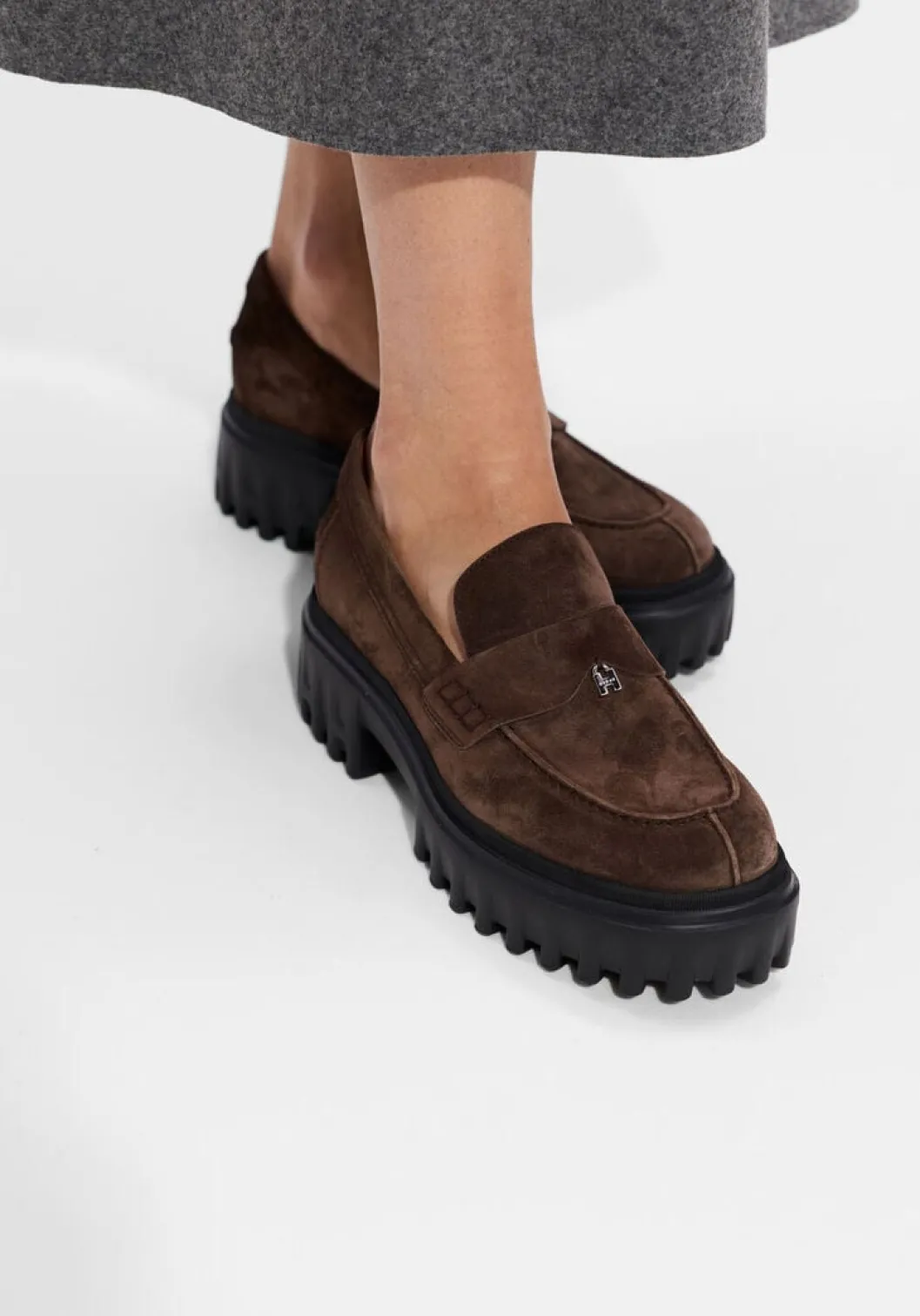 bruine hogan loafers h700 mocassino