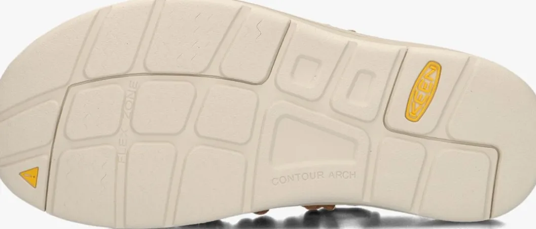 bruine keen platte sandalen uneek w