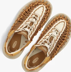 bruine keen platte sandalen uneek w