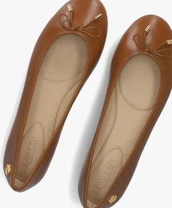 bruine lauren ralph lauren ballerina's jayna flats ballet