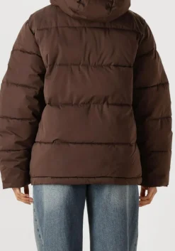 bruine mercer amsterdam gewatteerde jas the mercer puffer jacket