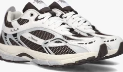 bruine mercer amsterdam lage sneakers the re-run white silver