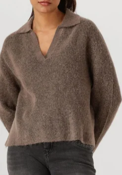 bruine mos mosh trui mmthora aidy polo knit