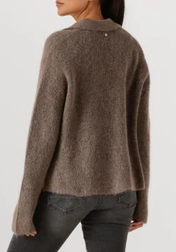 bruine mos mosh trui mmthora aidy polo knit