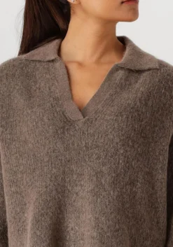 bruine mos mosh trui mmthora aidy polo knit