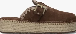 bruine mou instappers jute clog plain sue