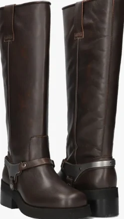 bruine nubikk hoge laarzen eve lynn