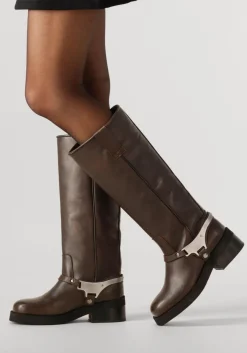 bruine nubikk hoge laarzen eve lynn