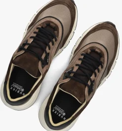 bruine nubikk lage sneakers luca noa