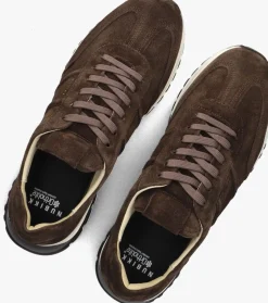 bruine nubikk lage sneakers glen hendrix