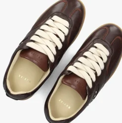 bruine nubikk lage sneakers ray owen studs