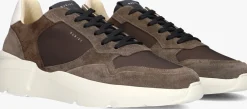 bruine nubikk lage sneakers roque road wave