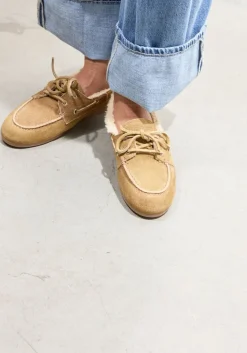 bruine posa mocassins boat loafer veg-shearling