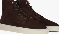 bruine posa veterboots lace up high boots