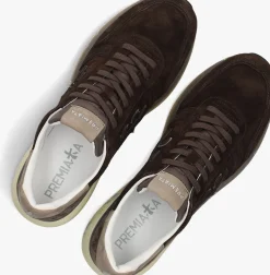 bruine premiata lage sneakers mick