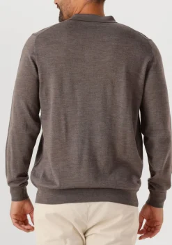 bruine profuomo polo polo ls merino