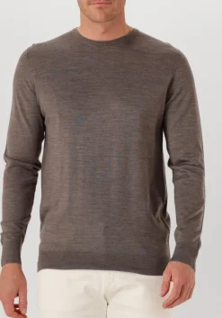 bruine profuomo trui pullover crewneck merino