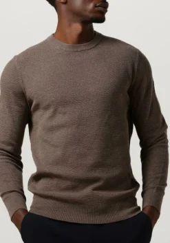 bruine profuomo trui pullover crew neck
