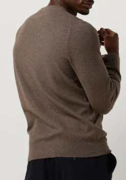 bruine profuomo trui pullover crew neck