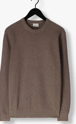 bruine profuomo trui pullover crew neck