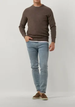 bruine profuomo trui pullover crew neck
